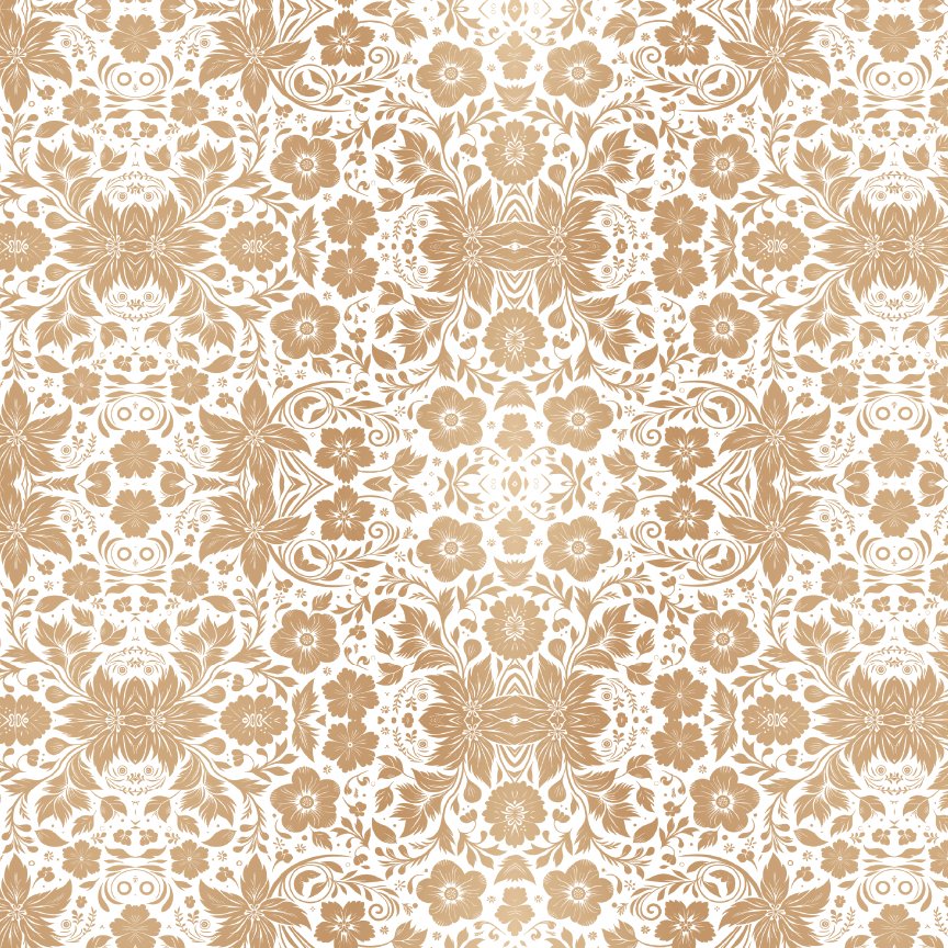 Tan Floral Lace Pattern Acrylic Sheets - CMB Pattern Acrylic